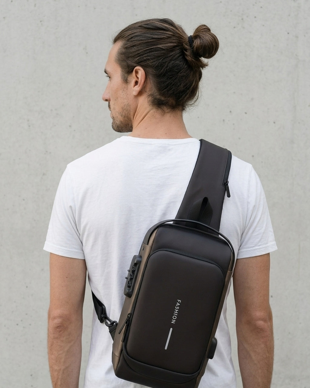 Sac antivol porté dans le dos – image générée par IA