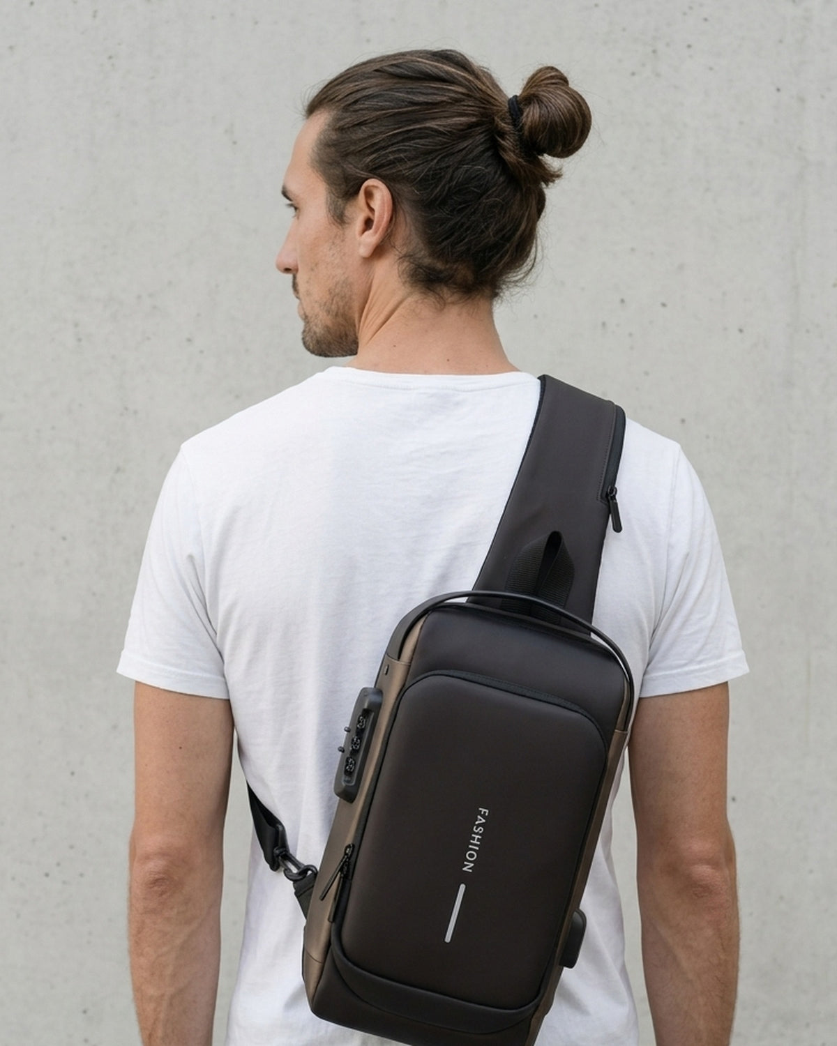 Sac antivol porté dans le dos – image générée par IA
